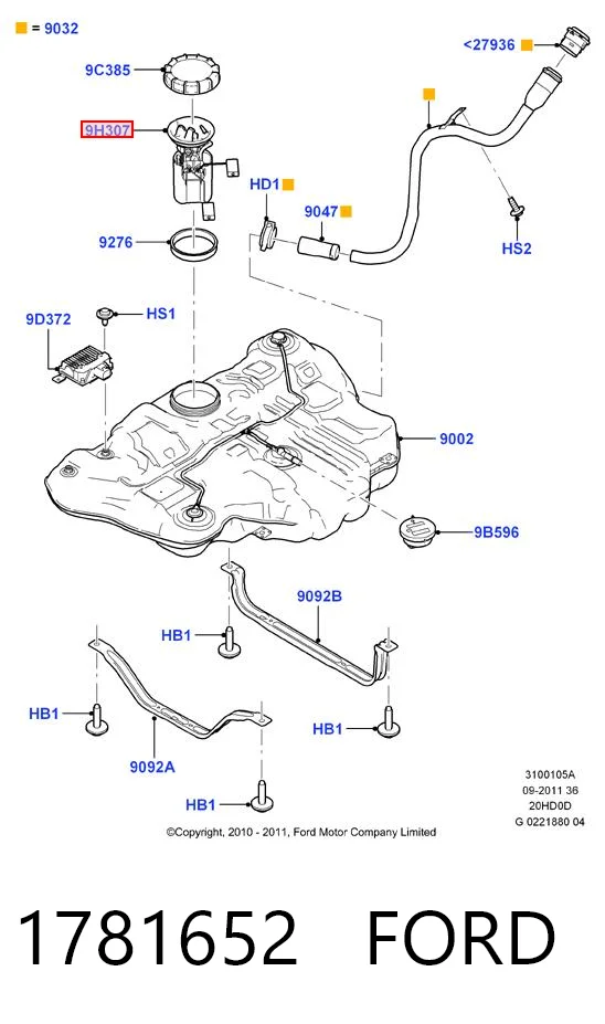 1781652 Ford Електробензонасос
