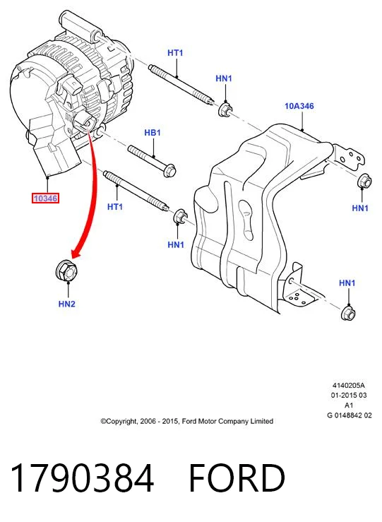 1790384 Ford Авто генератор