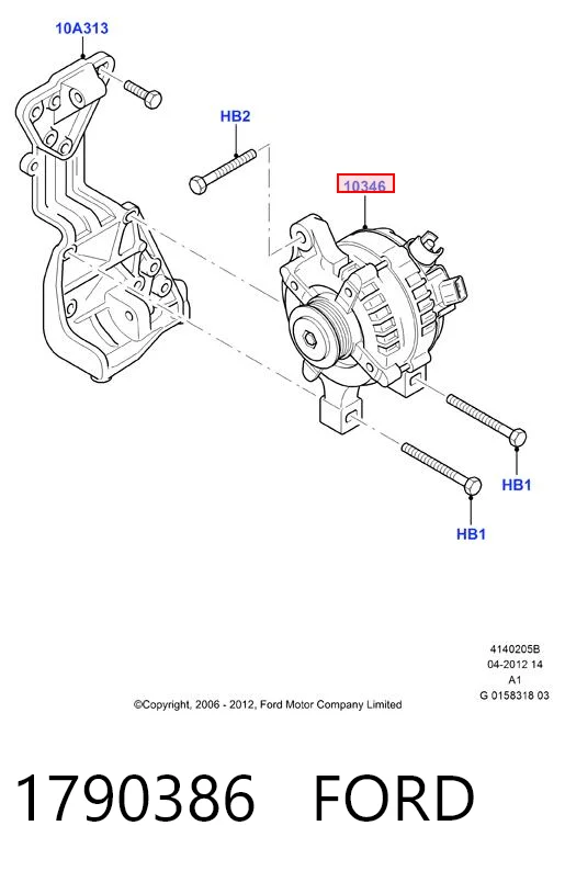 1790386 Ford Авто генератор