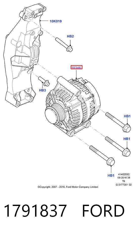 1791837 Ford Авто генератор