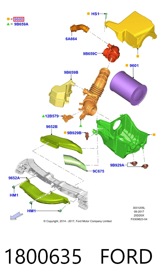 Коробка фільтра на Ford Escape II DM2