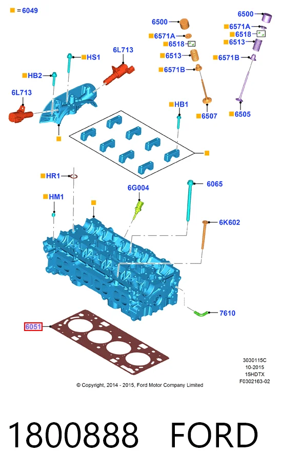  Прокладка ГБЦ Ford Escape 2