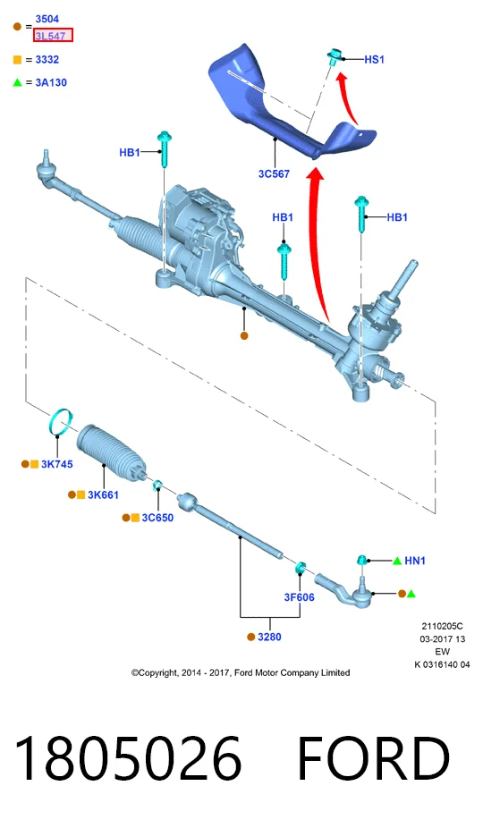 Рульова рейка E4033 Motorherz