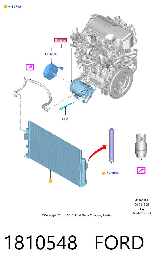 1810548 Ford Компресор холодоагенту