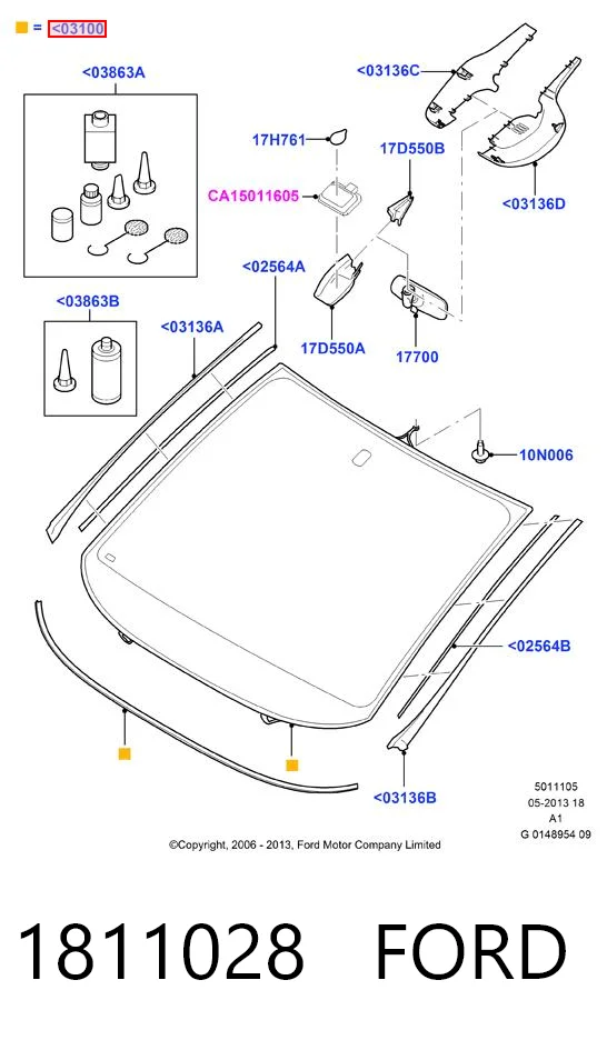 GS2811D14P Pilkington Автомобільне скло
