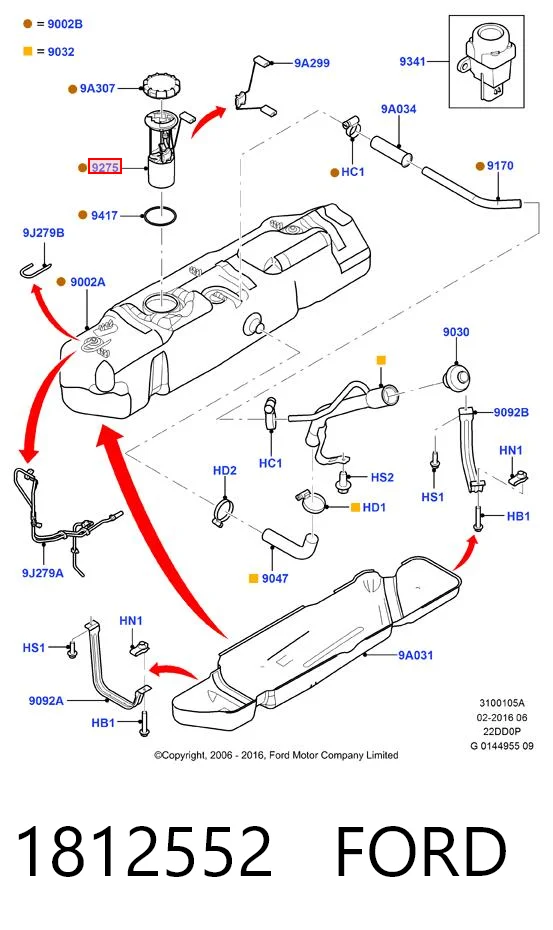 1812552 Ford Електробензонасос