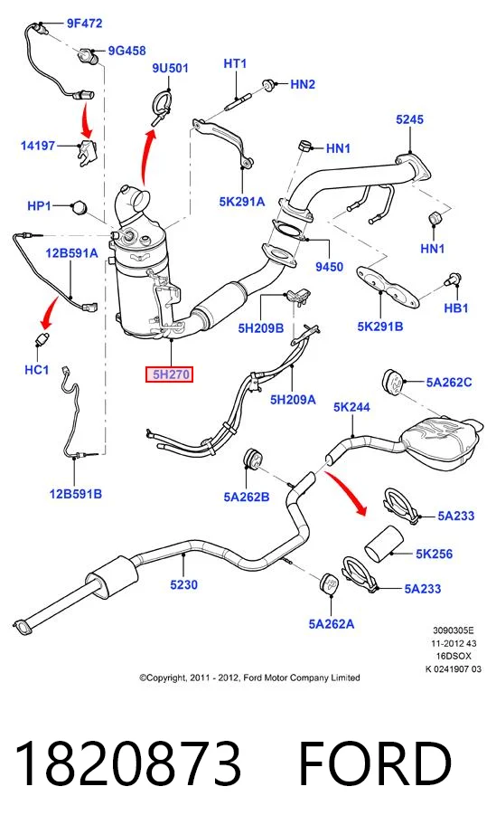 1820873 Ford Фільтр ДПФ
