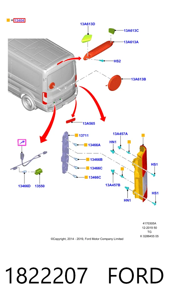 M510446 Mars Tech Задня ліва фара