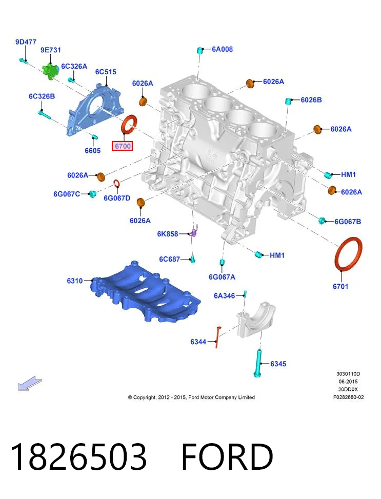 Купити Сальник коленвалу Ford Focus II DA, HCP, DP