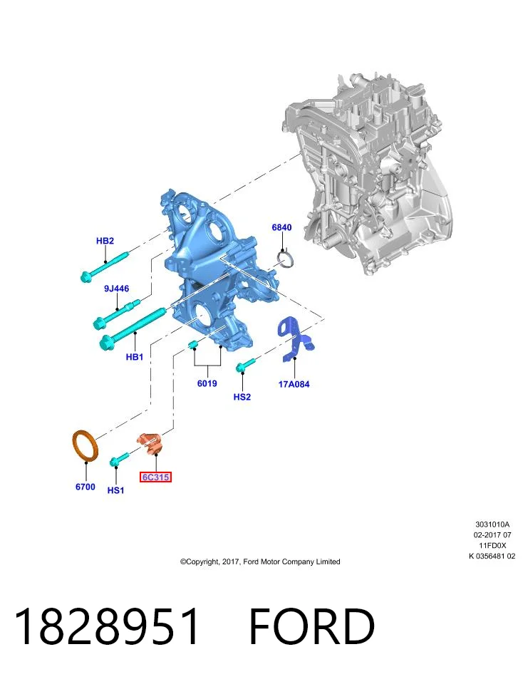 1828951 Ford ДПКВ