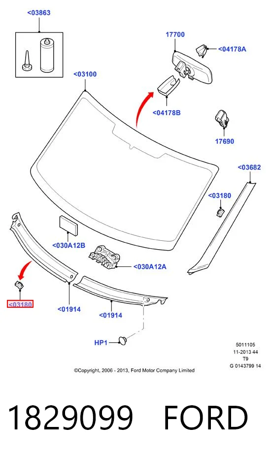 GS2801P462X Icor Кріплення бокового молдинга