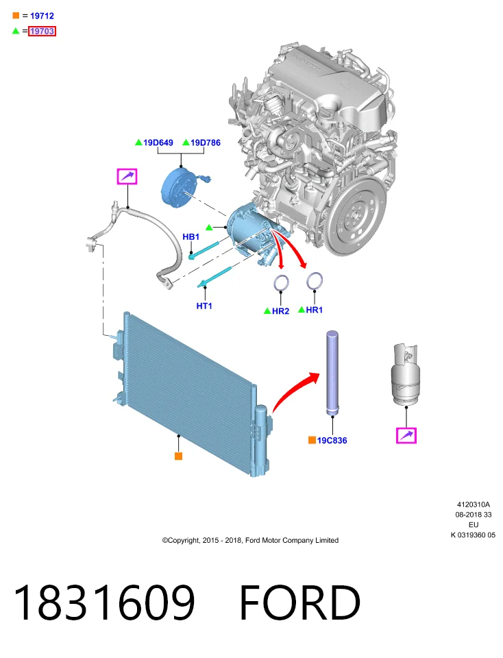 1831609 Ford Компресор холодоагенту