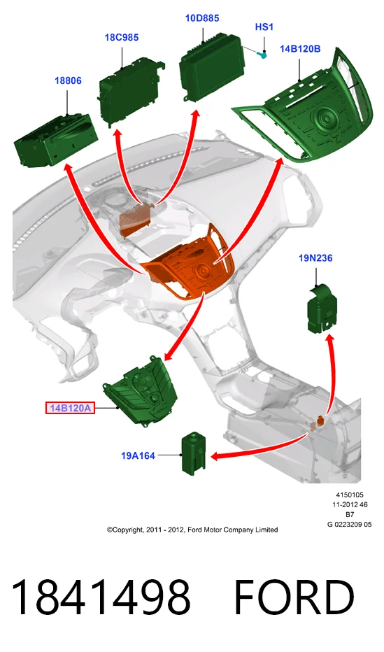 Магнітола на Ford Focus III CB8