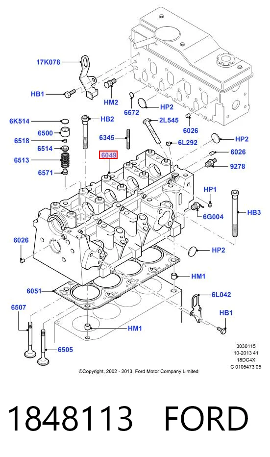 Головка блоку циліндрів Ford Mondeo IV