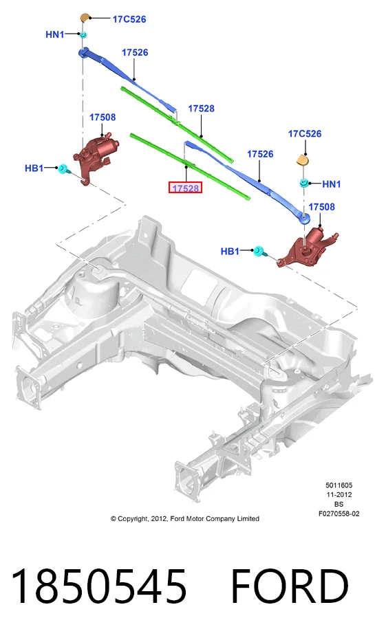 1850545 Ford Склоочисники лобового скла
