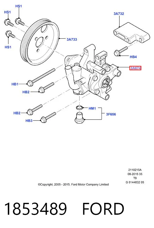 1853489 Ford Насос гідропідсилювача
