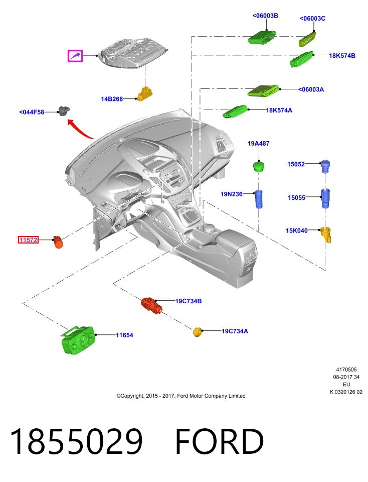 1855029 Ford Контактна група замка