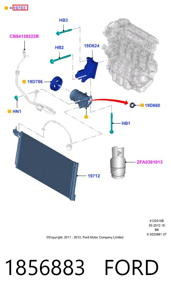 1856883 Ford Компресор холодоагенту