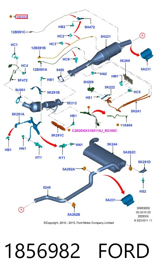 1856982 Ford Форсунка вприскування AD BLUE