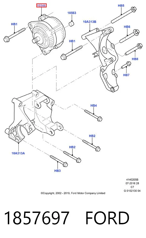 1857697 Ford Авто генератор