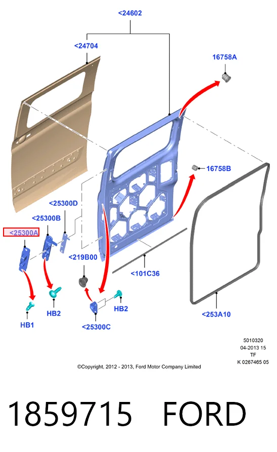Купити BK21V25300AF Ford 