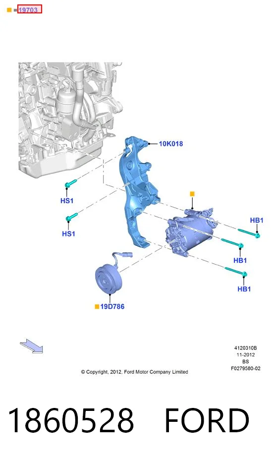 1860528 Ford Компресор холодоагенту