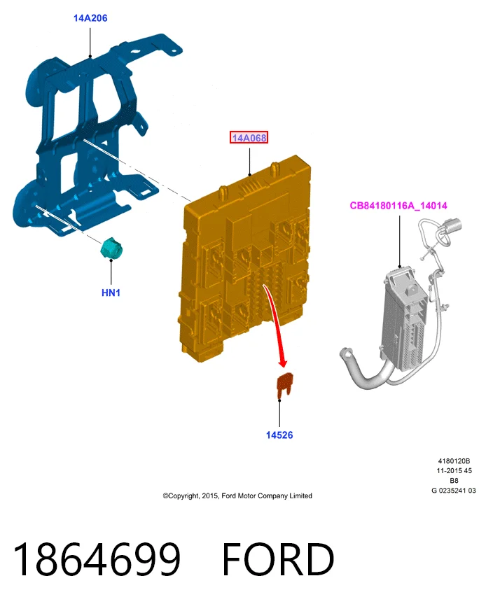 Монтажний блок Ford Focus III