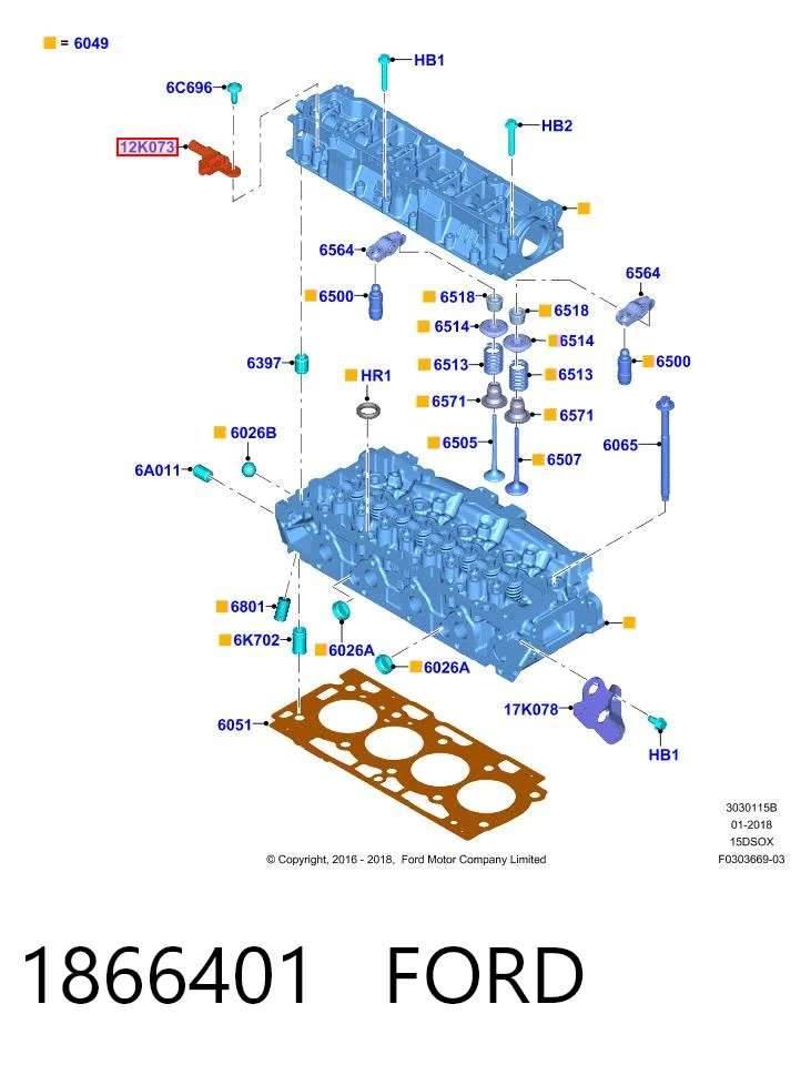 1866401 Ford Датчик розподільного вала