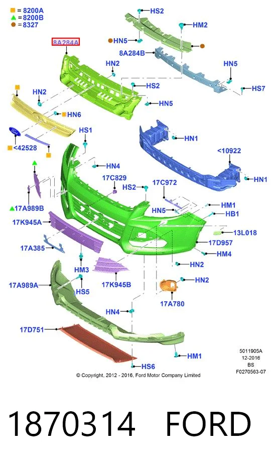 HMPCV448A164AD Hmpx Кронштейн бампера переднього, центральний