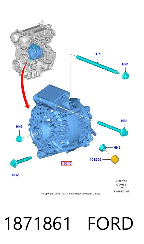 Генератор Ford 1871861 ціна, від 224.77 USD