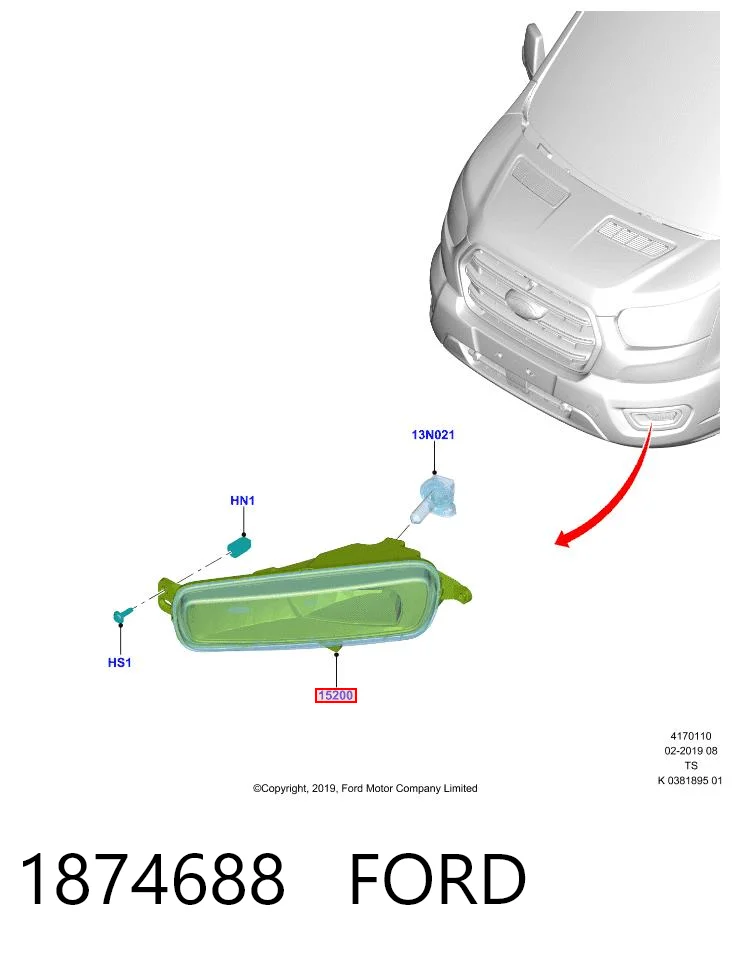 Купити HMPF1EB15A254AB Hmpx Фара протитуманна, ліва