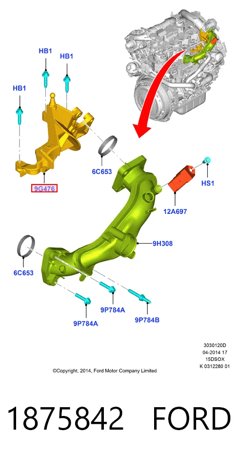 F1BQ9B470AA Ford 