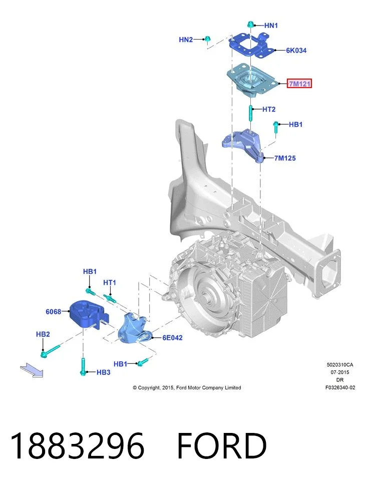  Подушка (опора) двигуна, ліва Ford Mondeo 5