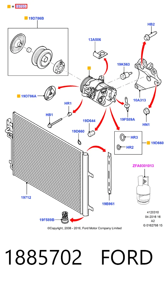 1885702 Ford Компресор холодоагенту