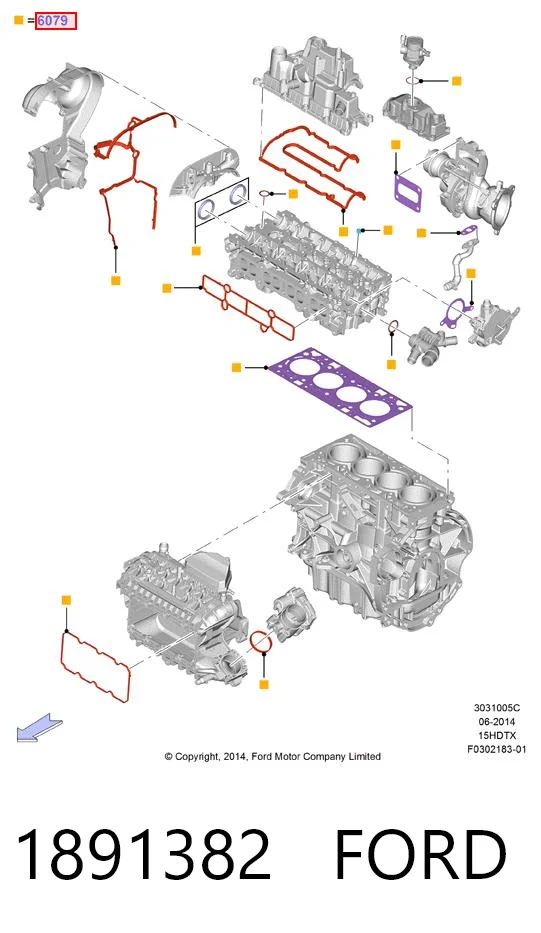 Купити HMPDS7G6014BA Hmpx Комплект прокладок двигуна, верхній