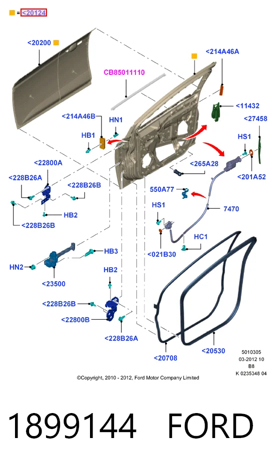  Двері праві передні Ford Focus 3
