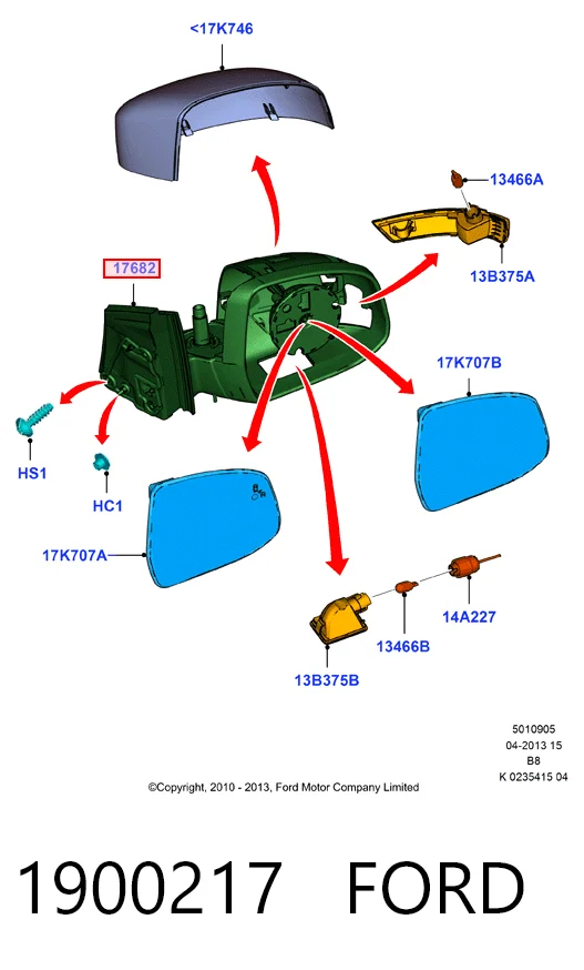 Дзеркало праве 32C1527M Polcar