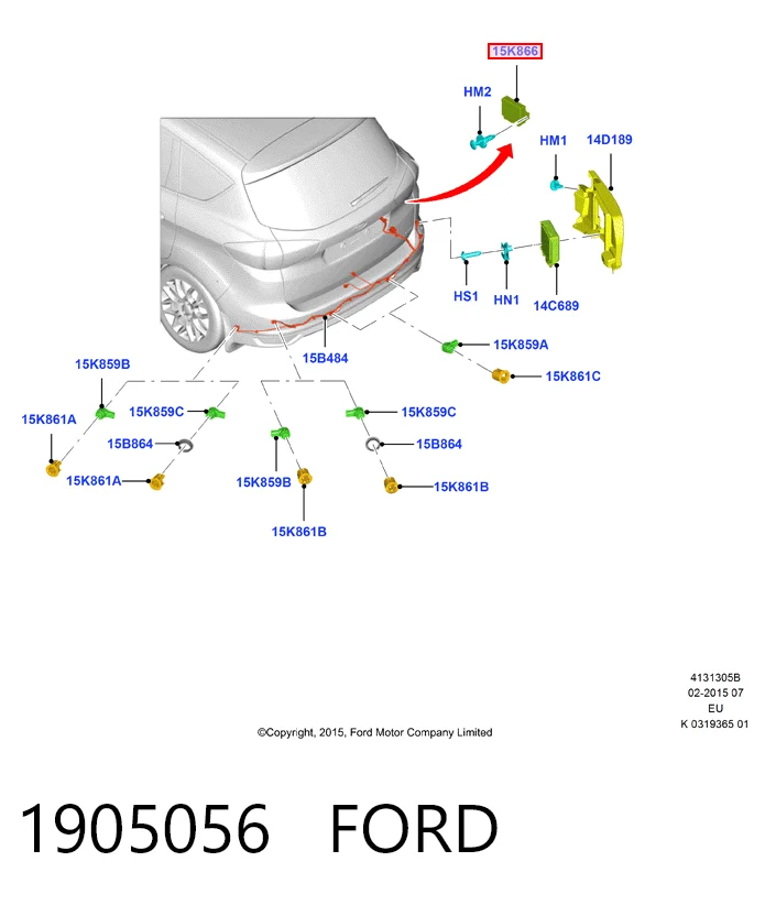 Бампер передній Opel Meriva B