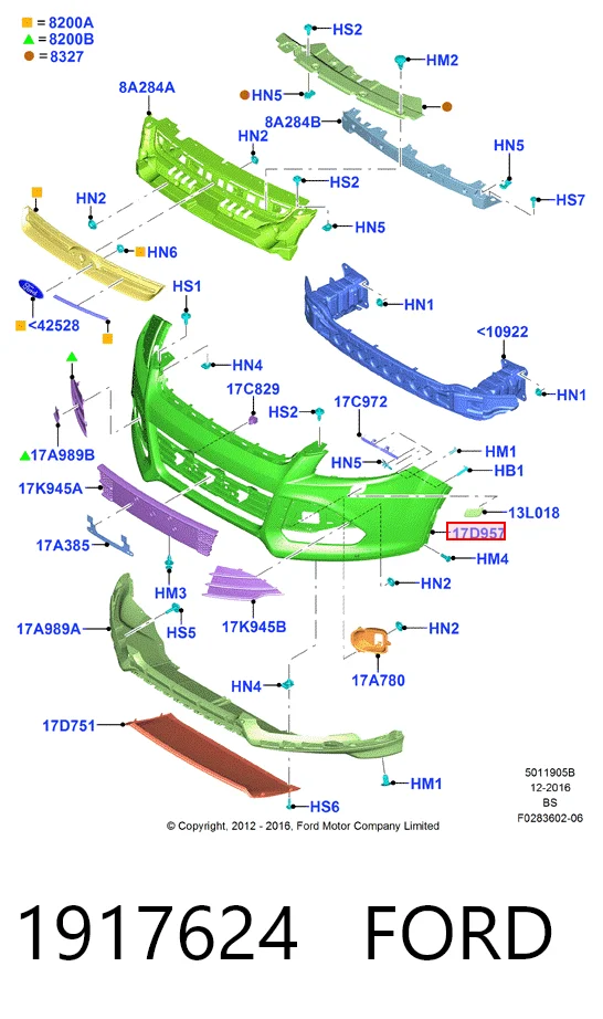  Передній бампер Ford Kuga 2