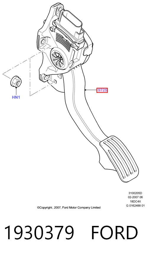 Підаль газу Ford Mondeo IV седан (CA2) (2007 - 2014) ціна, від 31.91 USD