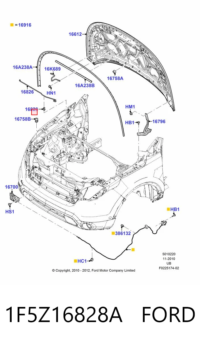 1F5Z16828A Ford 