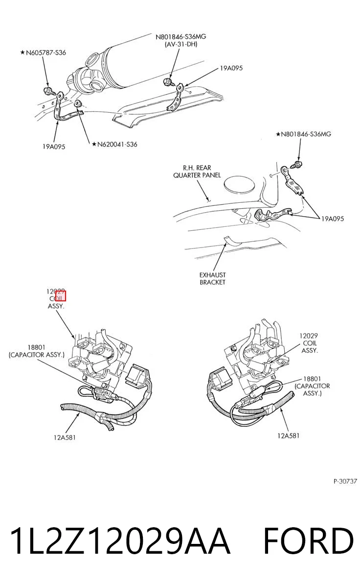 1L2Z12029AA Ford Котушка запалювання