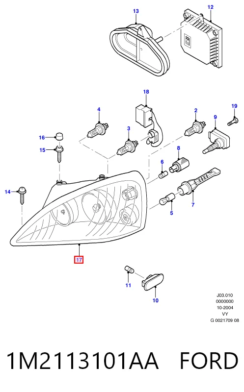 Фари Ford Galaxy I VY мінівен (WGR) (2000 - 2006) ціна, від 5.52 USD