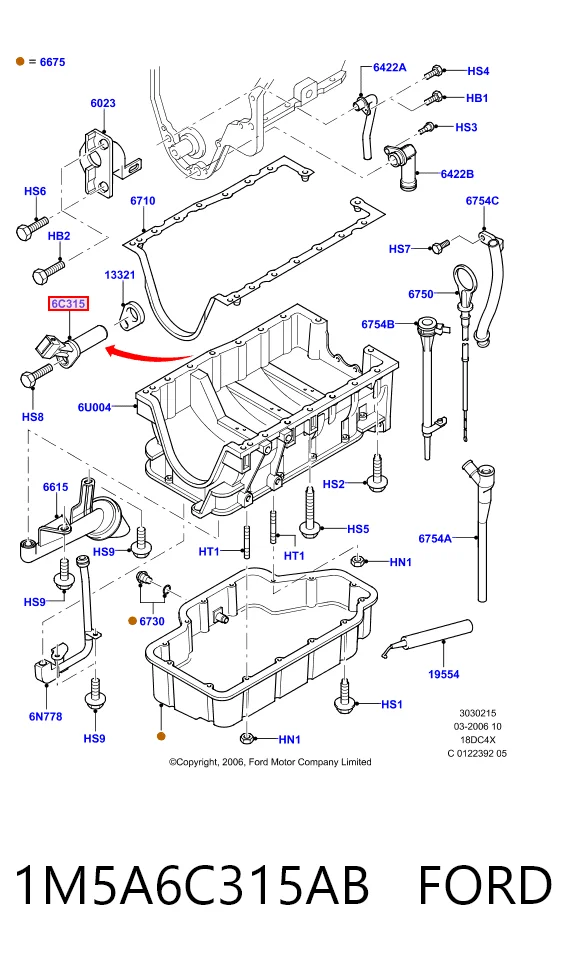1M5A6C315AB Ford ДПКВ