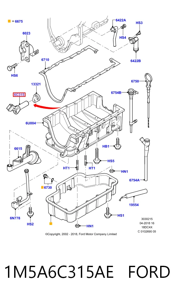 1M5A6C315AE Ford ДПКВ