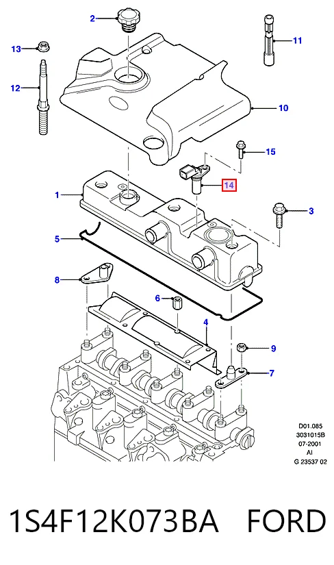 1S4F12K073BA Ford Датчик розподільного вала