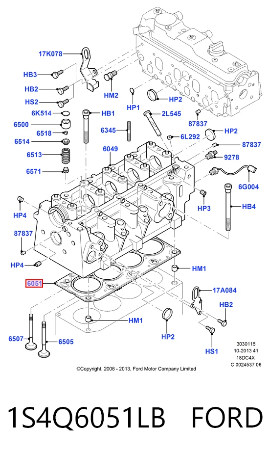  Прокладка ГБЦ Ford C-Max 