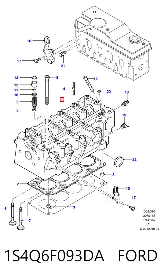Головка циліндрів на Ford Mondeo IV CA2