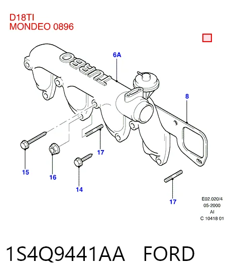 Купити Прокладка впускного колектора Ford Connect TOURNEO PU2