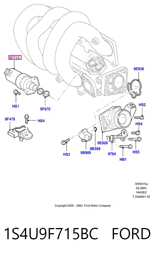 1S4U9F715BC Ford РХХ